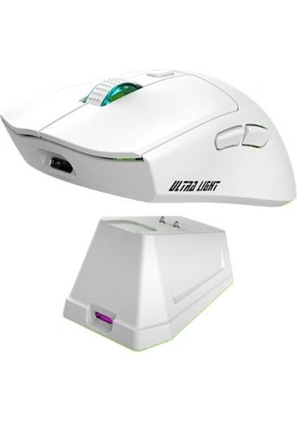 WD139 Manyetik Şarjlı Bt+2.4ghz 1600DPI Ultra Hafif Şarjlı Kablosuz Oyuncu Mouse Oyuncu Faresi