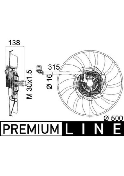 Mahle CFF471000P -Knecht-Behr CFF471000P Fan 306DT Discovery 4 L319 09 18 Range Rover Sport I L320 09 12 LR013695
