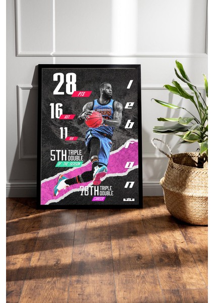 Lebron James Çerçeveli Tablo - Basketbol Nba Posteri Tablo fiyatları