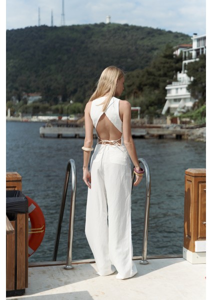 Nagmetah Sırt Pencereli Ekru Yelek Pantolon Takım fırsatları