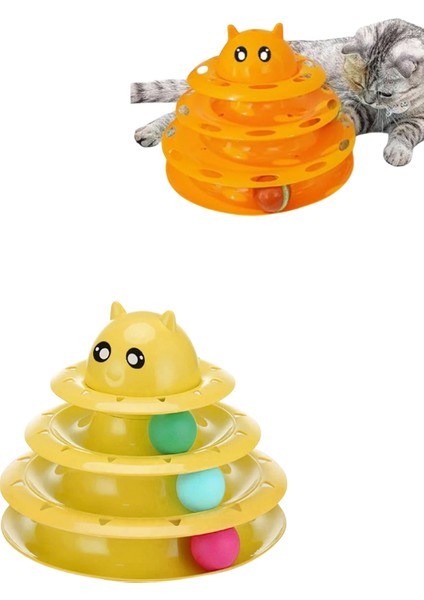 3 Katlı Kedi Oyuncağı Tower Of Tracks Eğitici Kedi Oyuncağı Interaktif Oyuncak Kedi Topları ve 3 Katlı Kedi Oyuncağı Kedi Oyalayıcı Oyuncak modelleri