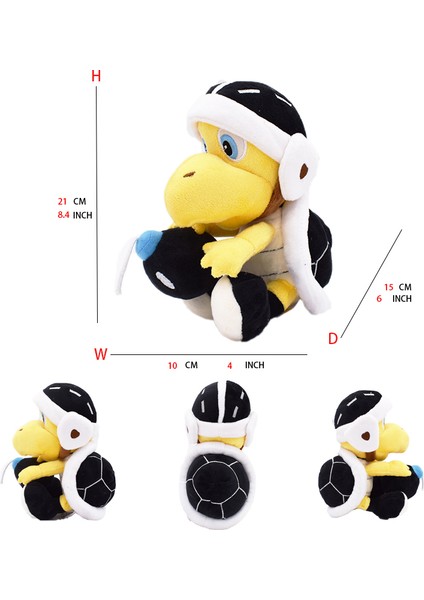 Mario Peluş Oyuncak Prenses Şeftali Bowser Koopera Jr Ludwig Roy Morton Wendy Raimi Iguillari Anime Peluş Karikatür Pelouche Bebek (Yurt Dışından)