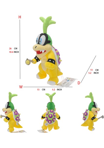 Mario Peluş Oyuncak Prenses Şeftali Bowser Koopera Jr Ludwig Roy Morton Wendy Raimi Iguillari Anime Peluş Karikatür Pelouche Bebek (Yurt Dışından)