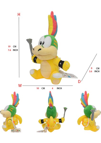 Mario Peluş Oyuncak Prenses Şeftali Bowser Koopera Jr Ludwig Roy Morton Wendy Raimi Iguillari Anime Peluş Karikatür Pelouche Bebek (Yurt Dışından)
