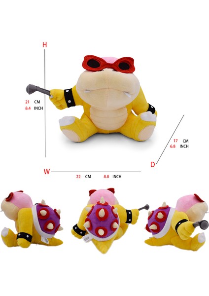 Mario Peluş Oyuncak Prenses Şeftali Bowser Koopera Jr Ludwig Roy Morton Wendy Raimi Iguillari Anime Peluş Karikatür Pelouche Bebek (Yurt Dışından)