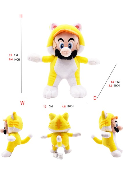 Mario Peluş Oyuncak Prenses Şeftali Bowser Koopera Jr Ludwig Roy Morton Wendy Raimi Iguillari Anime Peluş Karikatür Pelouche Bebek (Yurt Dışından)
