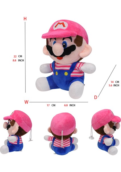 Mario Peluş Oyuncak Prenses Şeftali Bowser Koopera Jr Ludwig Roy Morton Wendy Raimi Iguillari Anime Peluş Karikatür Pelouche Bebek (Yurt Dışından)