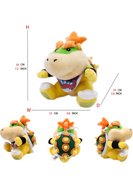 Mario Peluş Oyuncak Prenses Şeftali Bowser Koopera Jr Ludwig Roy Morton Wendy Raimi Iguillari Anime Peluş Karikatür Pelouche Bebek (Yurt Dışından)