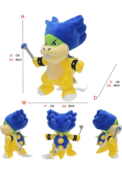 Mario Peluş Oyuncak Prenses Şeftali Bowser Koopera Jr Ludwig Roy Morton Wendy Raimi Iguillari Anime Peluş Karikatür Pelouche Bebek (Yurt Dışından)
