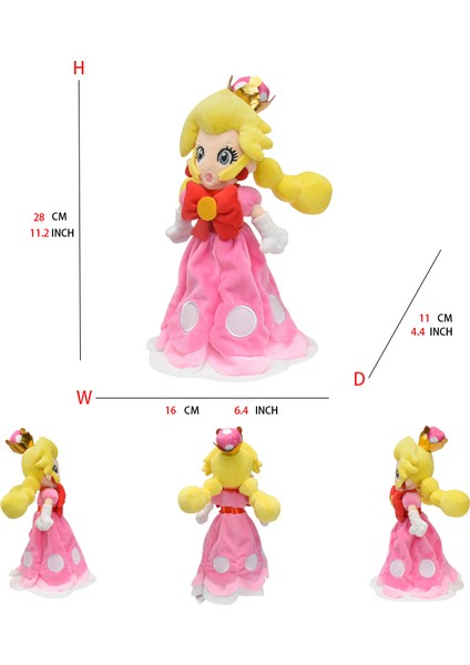 Mario Peluş Oyuncak Prenses Şeftali Bowser Koopera Jr Ludwig Roy Morton Wendy Raimi Iguillari Anime Peluş Karikatür Pelouche Bebek (Yurt Dışından)