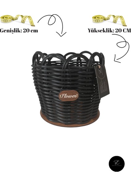 20 cm Premium Siyah Renk Saksılık fırsatları
