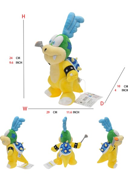 Mario Peluş Oyuncak Prenses Şeftali Bowser Koopera Jr Ludwig Roy Morton Wendy Raimi Iguillari Anime Peluş Karikatür Pelouche Bebek (Yurt Dışından)