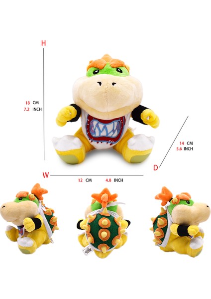Mario Peluş Oyuncak Prenses Şeftali Bowser Koopera Jr Ludwig Roy Morton Wendy Raimi Iguillari Anime Peluş Karikatür Pelouche Bebek (Yurt Dışından)