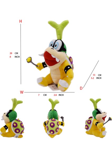 Mario Peluş Oyuncak Prenses Şeftali Bowser Koopera Jr Ludwig Roy Morton Wendy Raimi Iguillari Anime Peluş Karikatür Pelouche Bebek (Yurt Dışından)