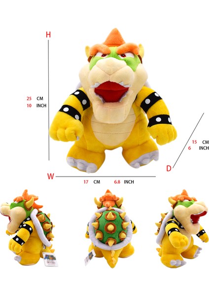 Mario Peluş Oyuncak Prenses Şeftali Bowser Koopera Jr Ludwig Roy Morton Wendy Raimi Iguillari Anime Peluş Karikatür Pelouche Bebek (Yurt Dışından)