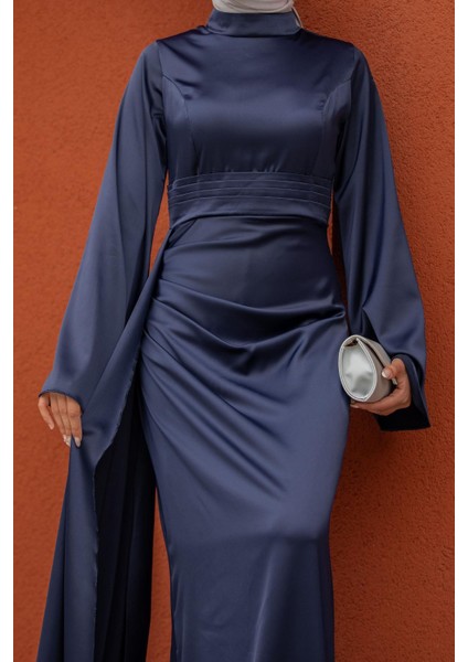 Asil Yan Kuyruk Saten Abiye-Laci fiyatları