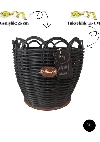 25 cm Premium Siyah Renk Saksılık fırsatları