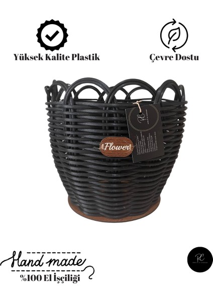 25 cm Premium Siyah Renk Saksılık indirimleri
