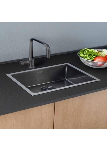 Dys-Nox Petek Dokulu Siyah (Black) Nano Kaplama Paslanmaz Çelik Evye