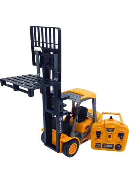 1:18 Ölçek Uzaktan Kumandalı 9 Kanallı Alaşım Oyuncak Forklift