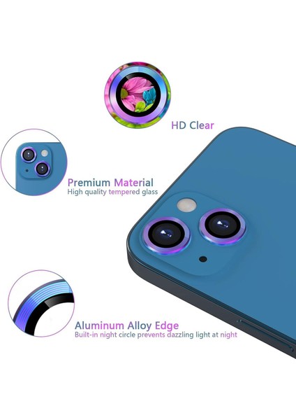 Apple iPhone 14 Kamera Lens Koruyucu Kırılmaz Cam Kaliteyi Bozmaz Temperli Berrak Koruma Cl-07
