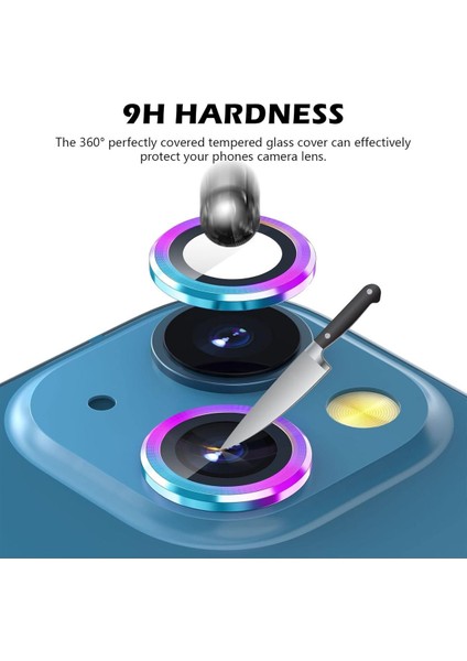 Apple iPhone 14 Kamera Lens Koruyucu Kırılmaz Cam Kaliteyi Bozmaz Temperli Berrak Koruma Cl-07