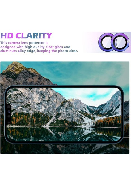Apple iPhone 14 Kamera Lens Koruyucu Kırılmaz Cam Kaliteyi Bozmaz Temperli Berrak Koruma Cl-07
