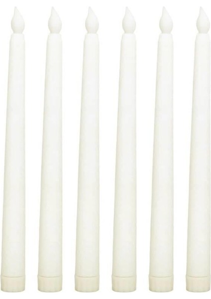 Mum Led Işıklı Şamdan mumu 28cm ekru-2li modelleri