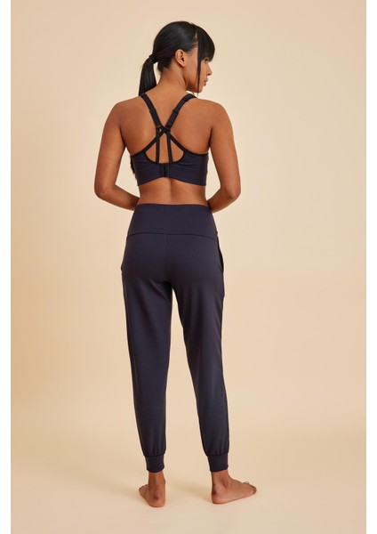Sportive Siyah Light Touch Bilekten Lastikli Jogger Eşofman Alt