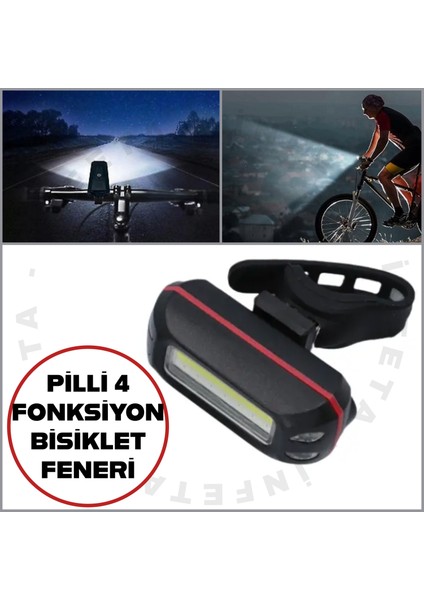 Bisiklet Scooter Ön Arka Far 4 Fonksiyonlu Pilli
