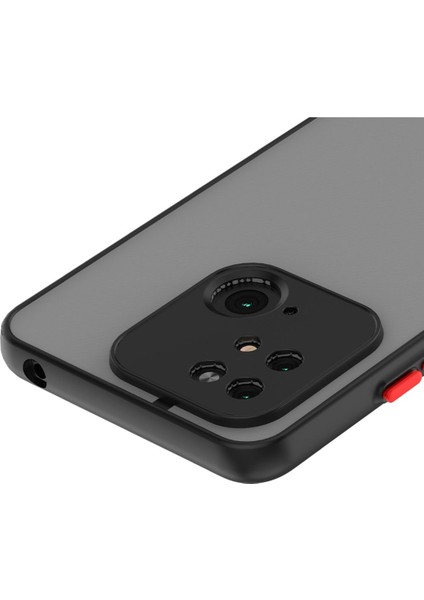 Xiaomi Poco C40 Kılıf Mat Parmak Izi Yapmaz Kamera Korumalı Renkli Tuşlu Sert Silikon Kapak