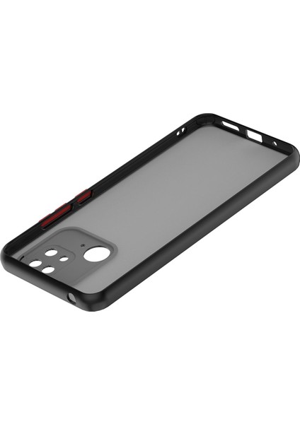 Xiaomi Poco C40 Kılıf Mat Parmak Izi Yapmaz Kamera Korumalı Renkli Tuşlu Sert Silikon Kapak