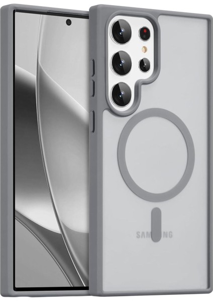 Samsung Galaxy S23 Ultra Kılıf Kamera Çıkıntılı Magsafe Şarj Destekli Yumuşak Kenarlı Mat Kapak