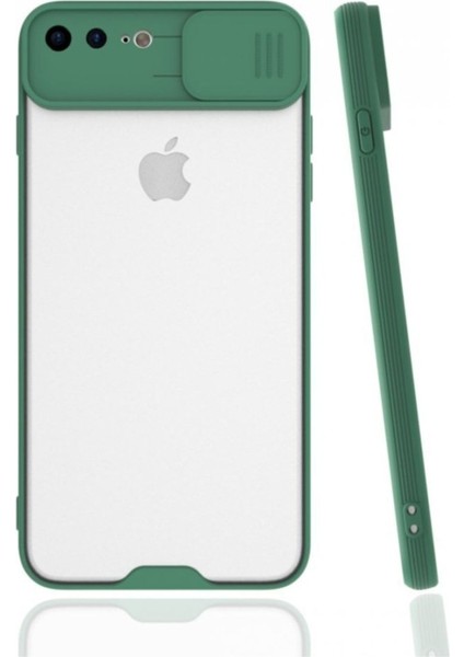 Apple iPhone 8 Plus Uyumlu Sürgülü Ultra Ince Renkli Kamera Korumalı Koruyucu Kılıf