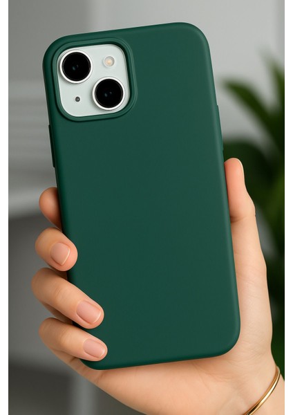 Apple iPhone 15 Plus Kılıf Kadife Lansman Soft Yumuşak Liquid Silikon Kamera Korumalı Kapak