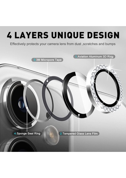 Apple iPhone 11 Taşlı Parlak Kamera Lens Koruyucu Cam ve Çerçeve Kamera Koruma Lensi fiyatları
