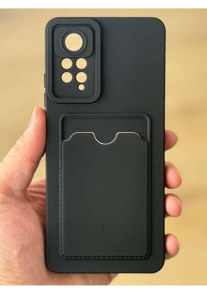 Xiaomi Redmi Note 12 Pro Kılıf Kamera Korumalı Kartlıklı Cüzdanlı Kırmızı Tuşlu Siyah Silikon Ofix Kapak