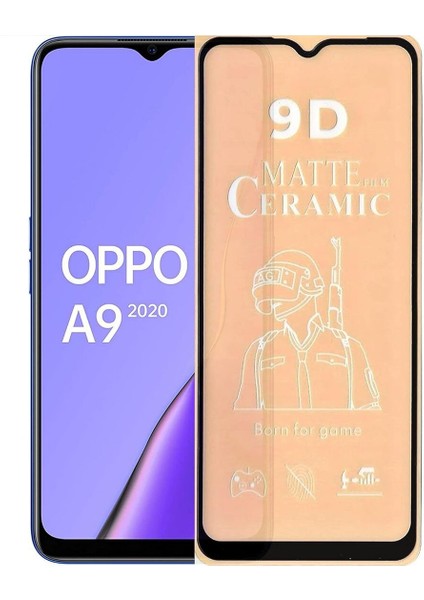 Oppo A16 Mat Tam Ekran Koruyucu Seramik Esnek Bükülebilen Kırılmaz Cam 9H