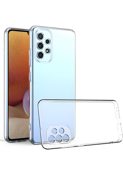 Galaxy A72 Kılıf Kamera Korumalı Şeffaf Ultra İnce Esnek Renksiz Silikon Kapak