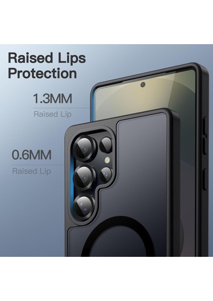 Samsung Galaxy S23 Ultra Kılıf Kamera Çıkıntılı Magsafe Şarj Destekli Yumuşak Kenarlı Mat Kapak fırsatları