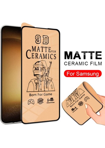 Samsung Galaxy S22 Mat Tam Ekran Koruyucu Seramik Esnek Bükülebilen Kırılmaz Cam 9H