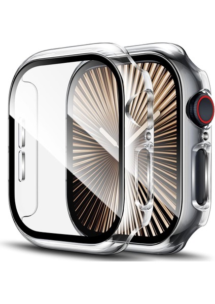 Apple Watch Seri 1/2/3/4/5/6/7/8/SE/Ultra 38mm 40mm 41mm 42mm 44mm 45mm 49mm Kasa ve Ekran Koruyucu 360 Koruma