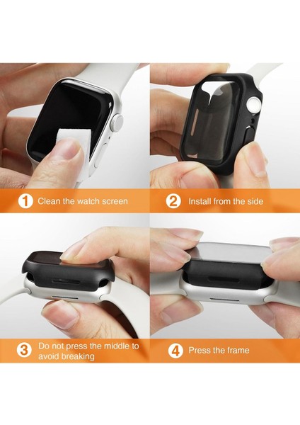 Apple Watch Seri 1/2/3/4/5/6/7/8/SE/Ultra 38mm 40mm 41mm 42mm 44mm 45mm 49mm Kasa ve Ekran Koruyucu 360 Koruma fiyatları