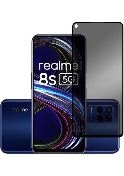 Realme 8 Pro Uyumlu Hayalet Ekran Koruyucu Tam Kapatan Gizli Tamperli Cam