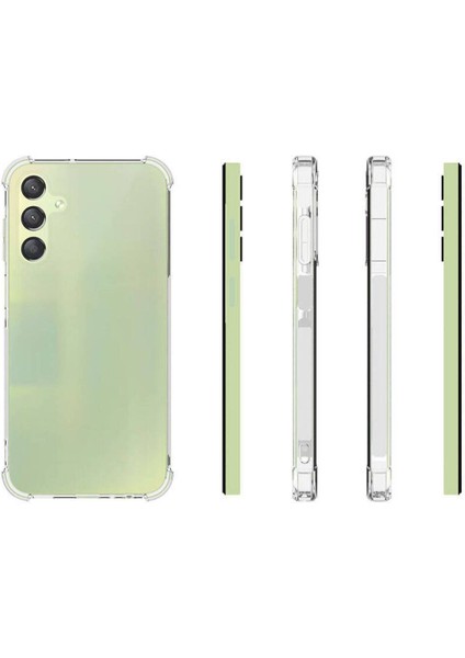 Samsung Galaxy A15 Kılıf Antishock Darbe Emicilı Yumuşak Esnek Şeffaf Silikon