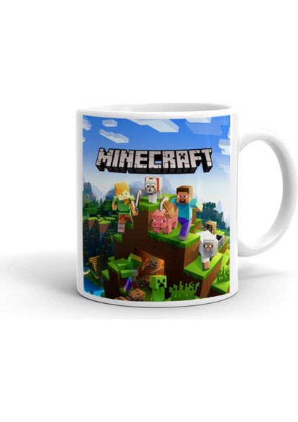 Minecraft Tasarım Ithal Porselen Seramik Kupa Bardak