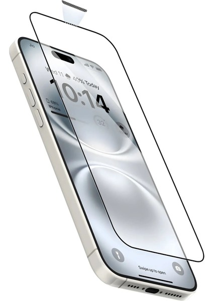 Apple iPhone 15 Uyumlu Tam Kapatan Tamperli Cam Ekran Koruyucu Kırılmaz Cam