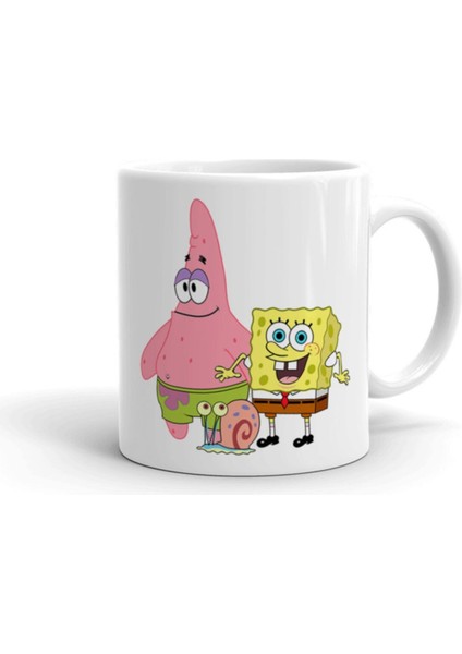 Süngerbob ve Patrick Ithal Porselen Seramik Kupa Bardak