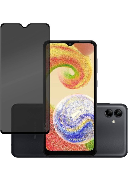 Samsung Galaxy A04E Uyumlu Tam Kapatan Hayalet Gizlilik Filtre Kırılmaz Tamperli Cam Ekran Koruyucu