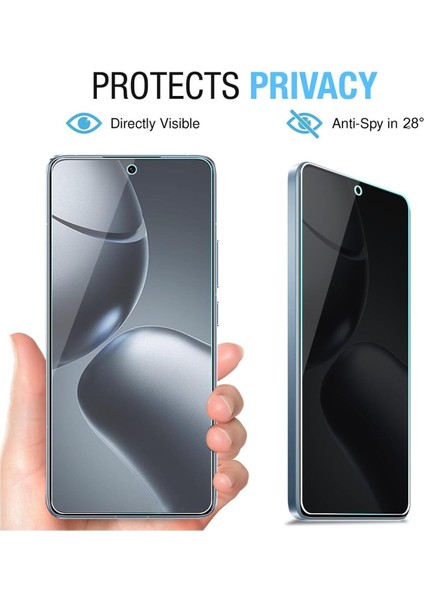 Xiaomi Mi 14T Pro Uyumlu Hayalet Ekran Koruyucu Tam Kapatan Gizli Tamperli Cam modelleri